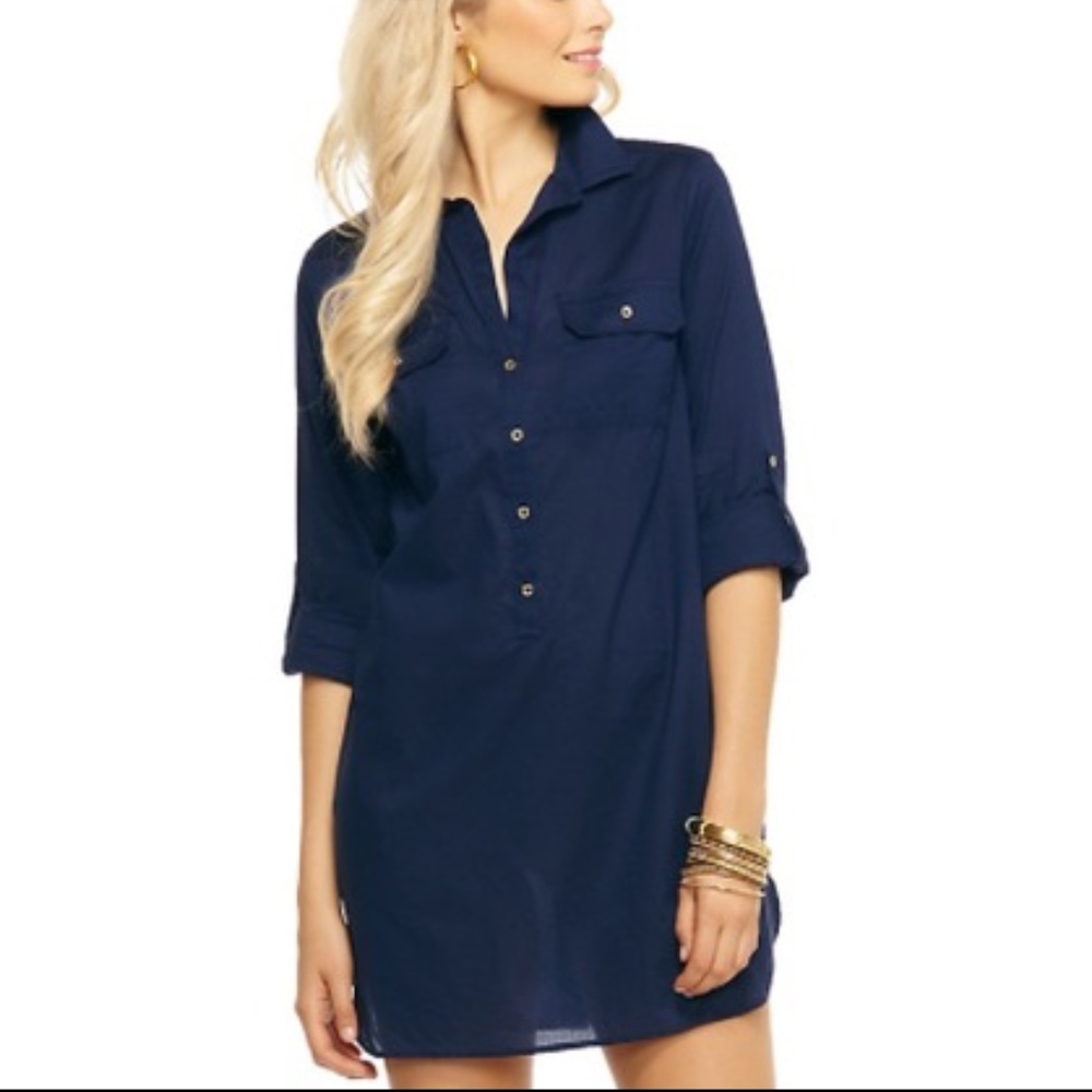 Lilly Pulitzer Navy Captiva Tunic